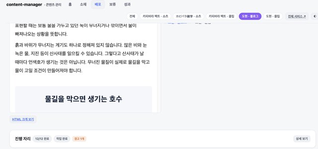 다중 블로그 콘텐츠 생산·발행 자동화